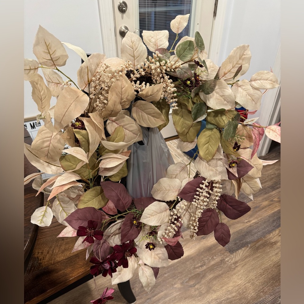NWT, Threshold With Studio McGee Fall/Autumn artificial wreath, 26” - Picture 2 of 6